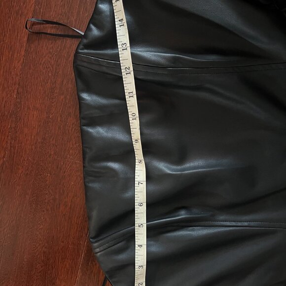 Vegan Leather Strapless Jumpsuit NWOT - Picture 3 of 8
